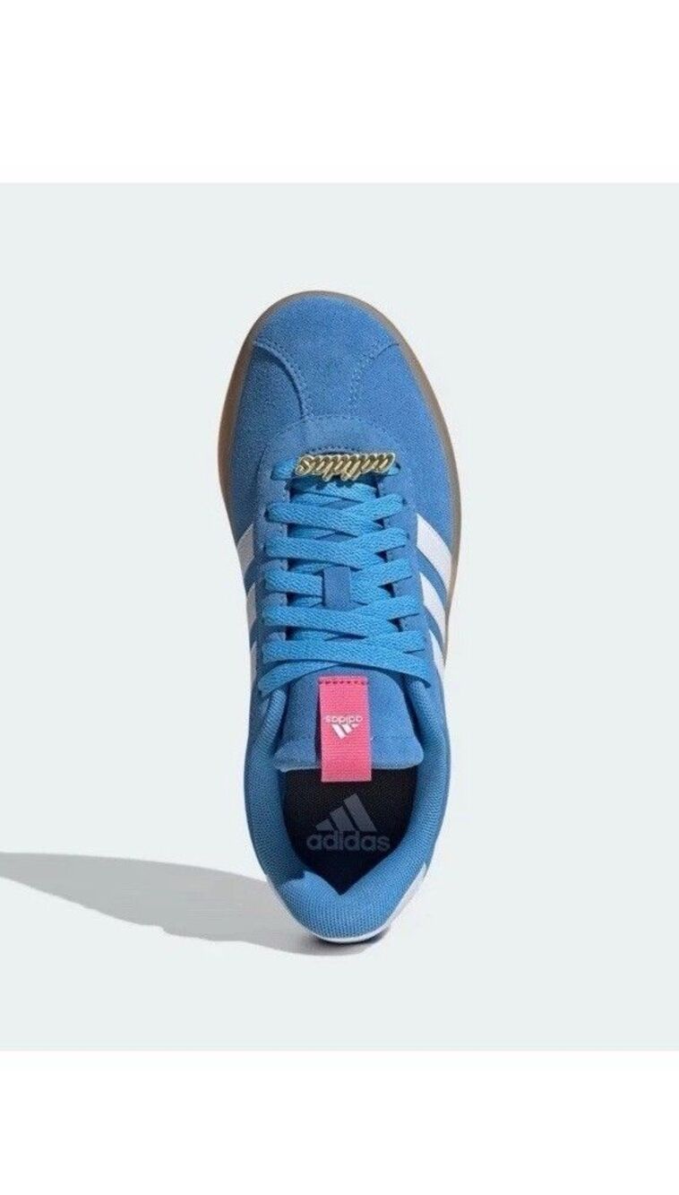 Adidas Women's VL Court 3.0 Shoes Style ID9074 Size 10 Blue Burst Gum New No Box